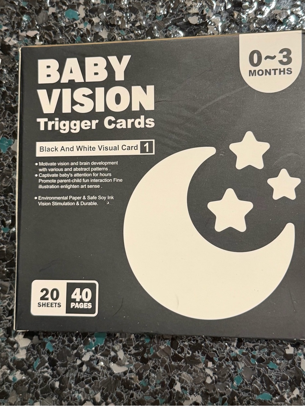 Baby Vision Trigger Cards Black White Visual Card 0-3 Months